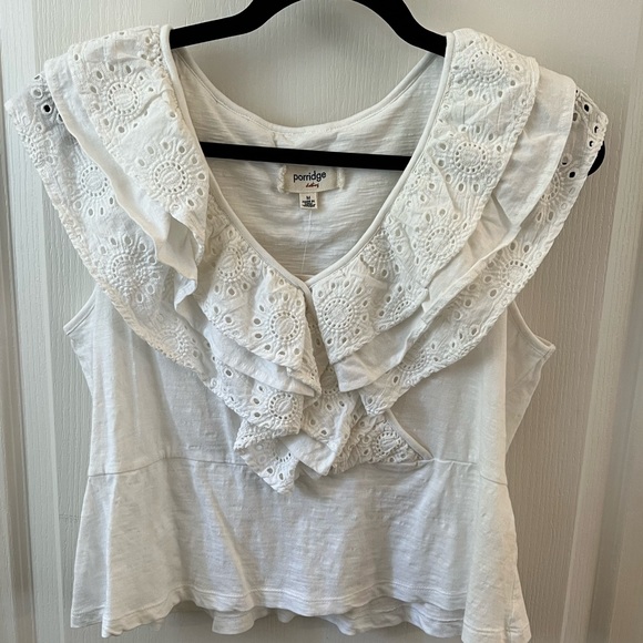 Jodi Ruffled Eyelet Crop Top - Picture 4 of 8